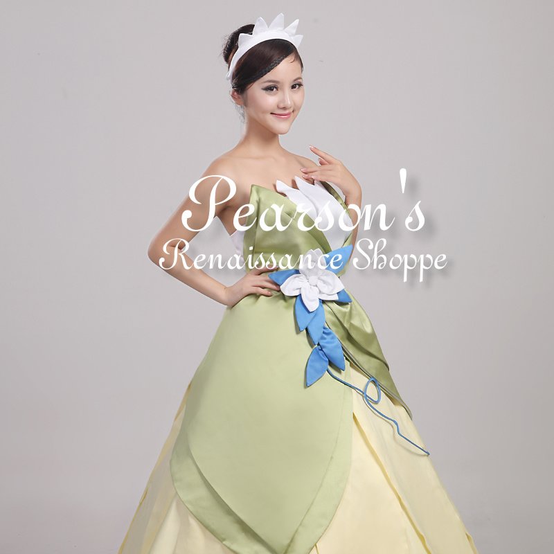 disney princess tiana dresses Disney Princess And The Frog Princess Tiana Dress Medium / Concealed Zipper / Yes