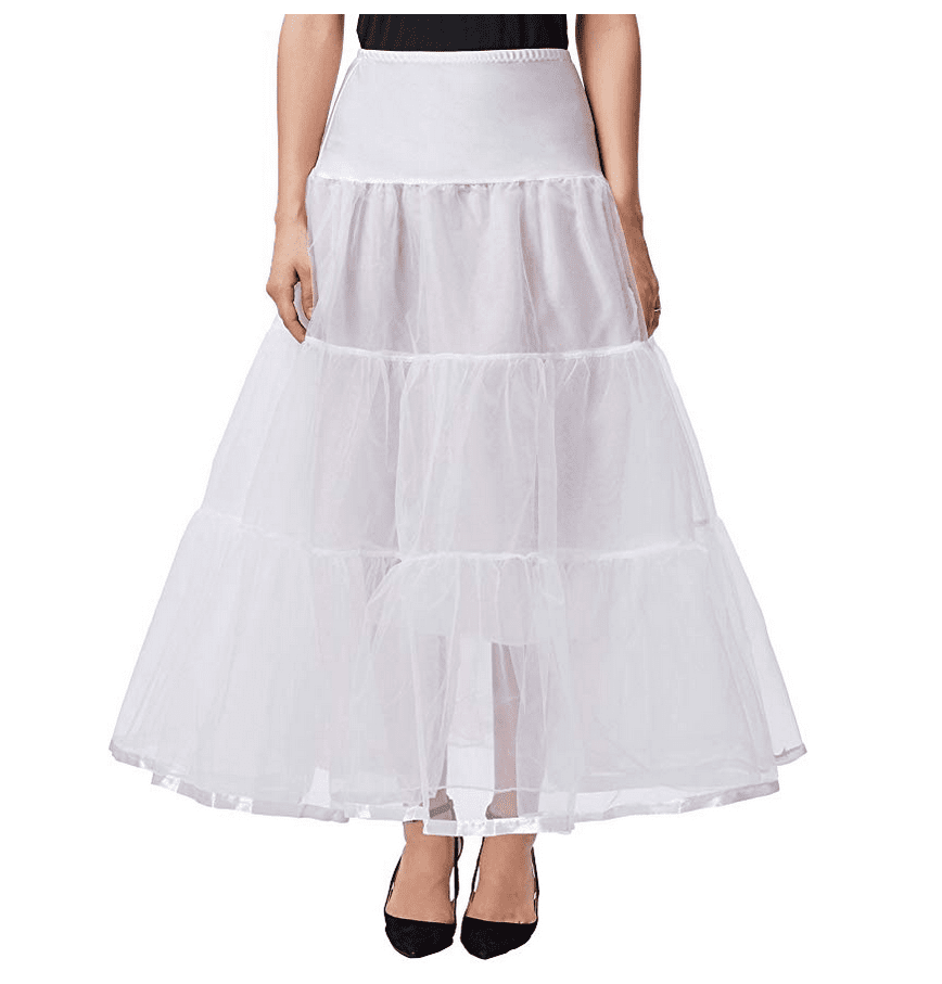 Full Length A-Line Petticoat White / 2X Full Length A-Line Petticoat White / 2X