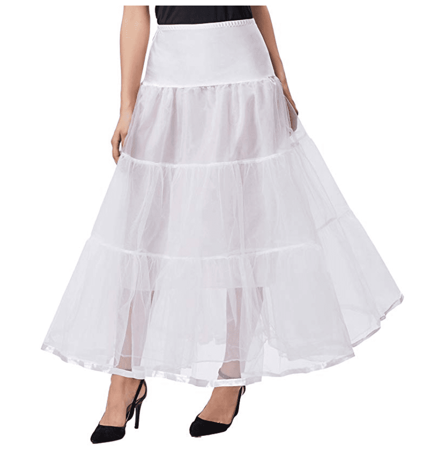 Full Length A-Line Petticoat White / 2X Full Length A-Line Petticoat White / 2X