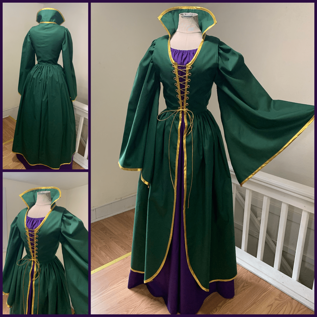 Hocus Pocus Winifred Sanderson Inspired Set Bust 36-37/Waist 28-31(Sm/Med) / No Hocus Pocus Winifred Sanderson Inspired Set Bust 36-37/Waist 28-31(Sm/Med) / No