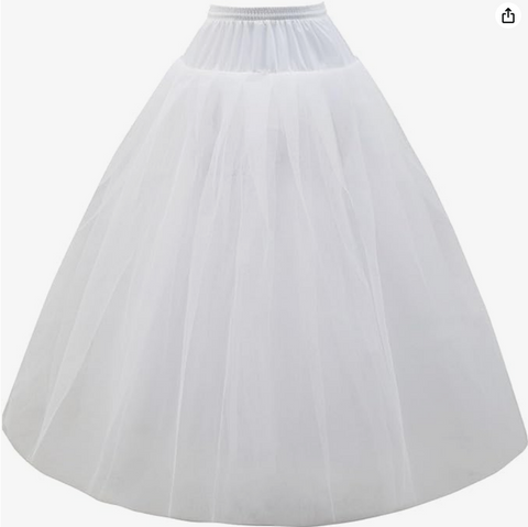A-Line Hoopless Petticoat Crinoline Underskirt