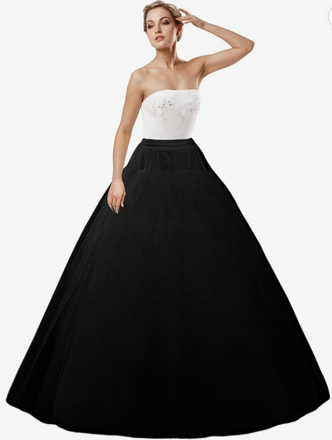 A-Line Hoopless Petticoat Crinoline Underskirt