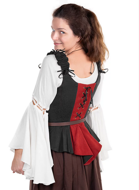 Carmen Medieval Blouse with Trumpet Sleeves