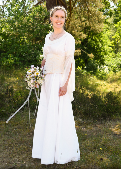 Medieval Wedding Dress with Corsage