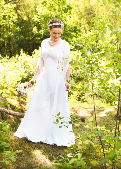 Medieval Wedding Dress with Corsage