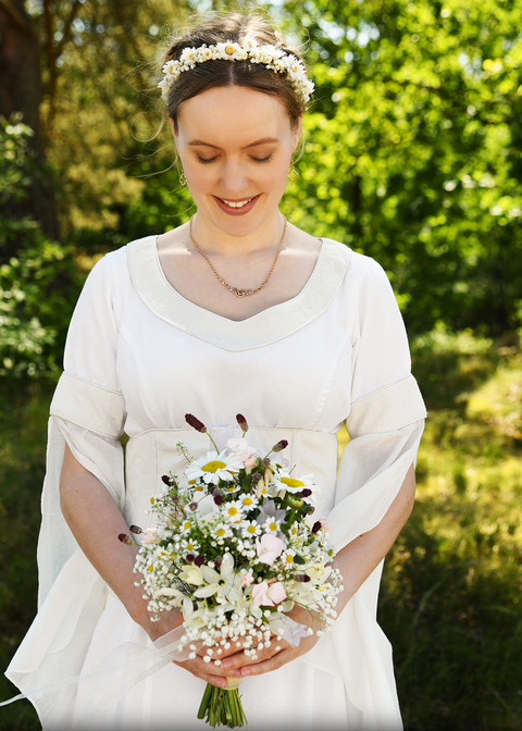 Medieval Wedding Dress with Corsage