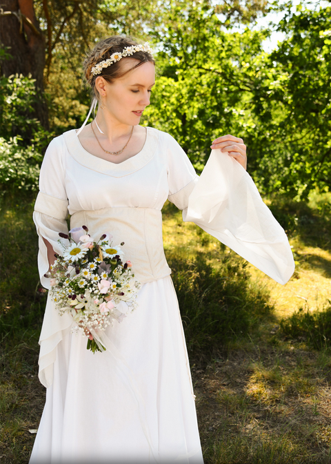 Medieval Wedding Dress with Corsage