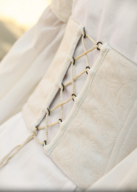 Medieval Wedding Dress with Corsage