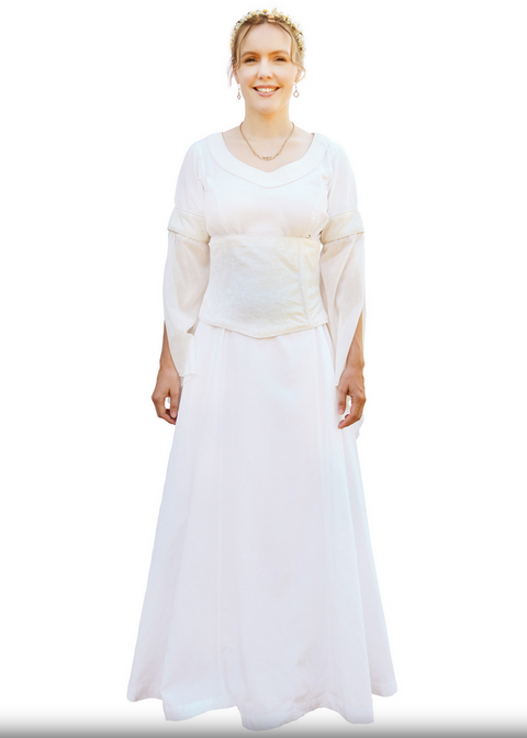 Medieval Wedding Dress with Corsage