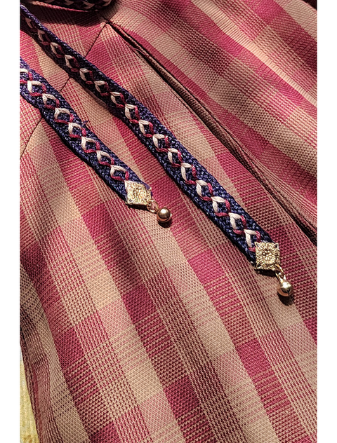 Plaid High Waist Flared Maxi Skirt