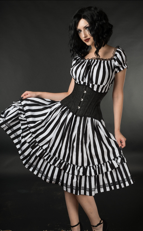 Striped Gothabilly Dress