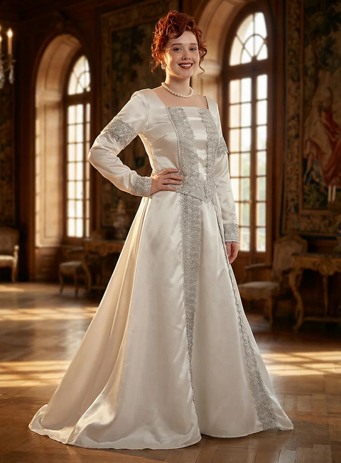 Elegant Medieval Wedding Dress
