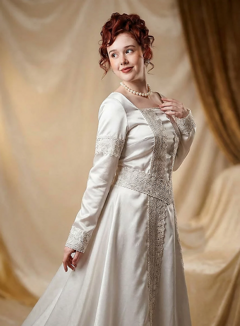 Elegant Medieval Wedding Dress