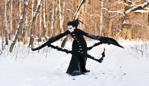Blackbird Long Wool Cloak