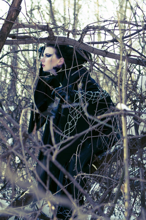 Blackbird Long Wool Cloak