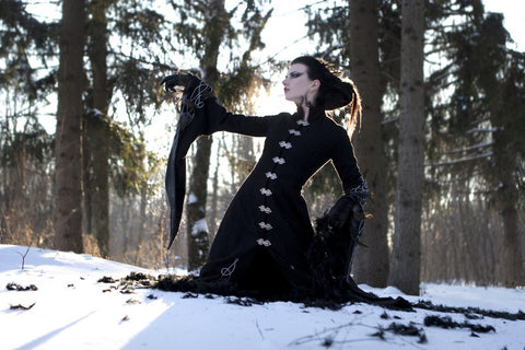 Blackbird Long Wool Cloak