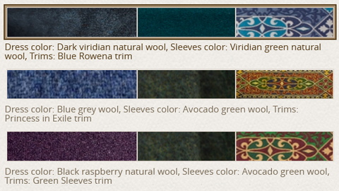 Medieval Wool Dress "Green Sleeves"