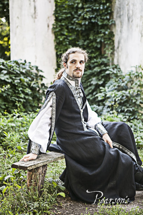 Long Medieval Flax Overcoat