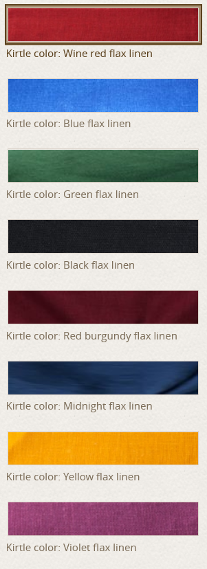 German Rose Linen Boned Medieval Dress