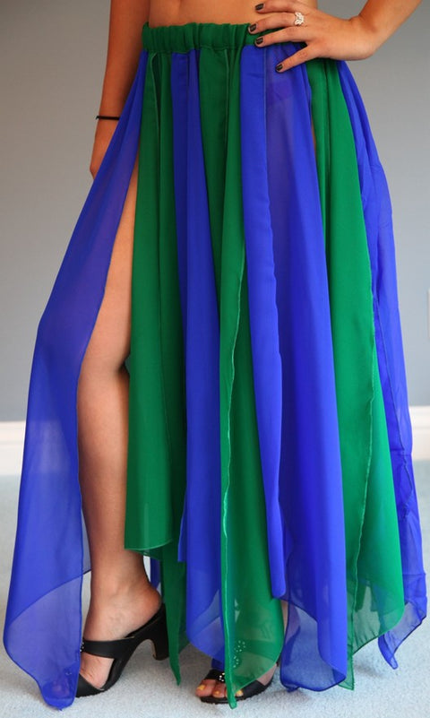 Chiffon Multi Color Petal Skirt