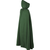 Aaron Canvas Hooded Cape - Black, Blue, Brown, Capes, Cream, Gray, Green, Wine-Medieval Shoppe