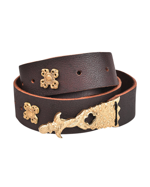 Adalbert Leather Belt - Black, Brown, Renaissance Belts - Leather Accesssories-Medieval Shoppe