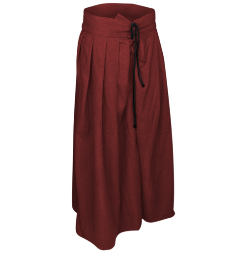 Anna Canvas Skirt - Black, Blue, Bordeaux, Brown, Green, Red, Skirts - Pants - Underpinnings-Medieval Shoppe