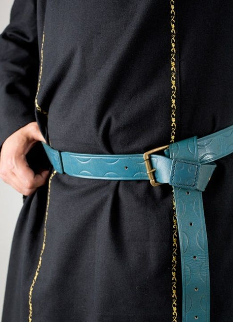 Arthurian Leather Belt - Black, Blue, Brown, Green, Red, Renaissance Belts - Leather Accesssories-Medieval Shoppe