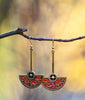 Autumn Princess Brass Earrings