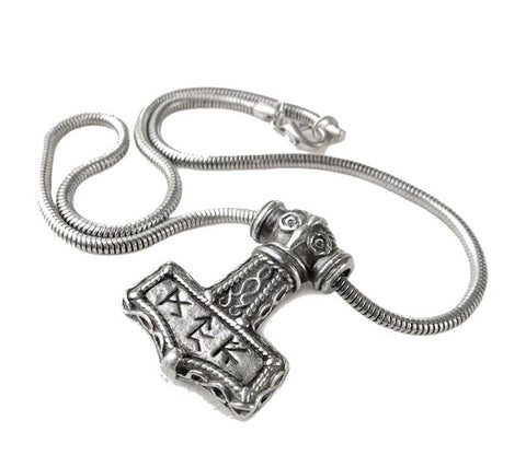 Bindrune Hammer Pendant - Men's Medieval Jewelry & Crowns-Medieval Shoppe