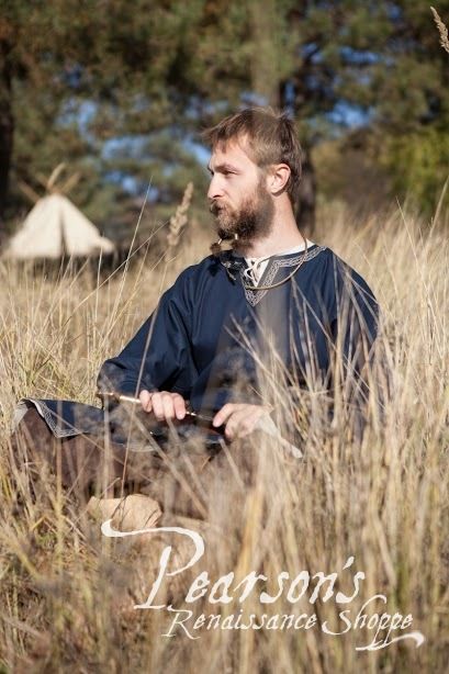 Bjorn the Pathfinder Viking Tunic - Burgundy, Midnight Blue, Tunics & Gambesons-Medieval Shoppe