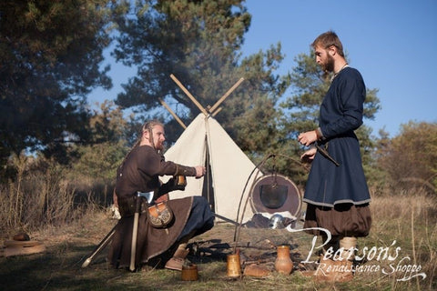 Bjorn the Pathfinder Viking Tunic - Burgundy, Midnight Blue, Tunics & Gambesons-Medieval Shoppe