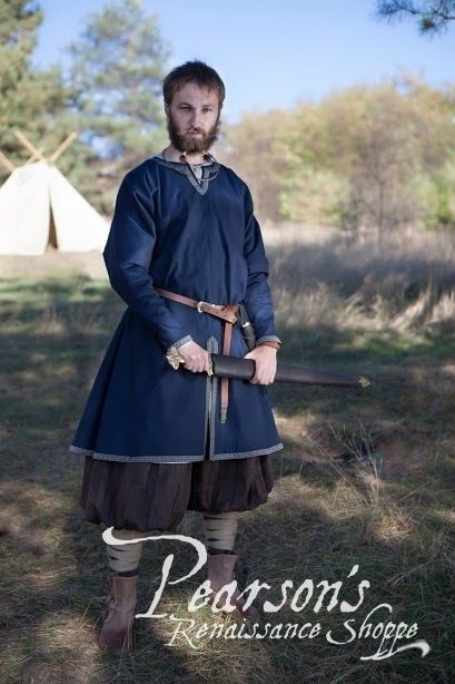 Bjorn the Pathfinder Viking Tunic - Burgundy, Midnight Blue, Tunics & Gambesons-Medieval Shoppe