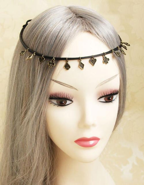 Black Pendant Headband - Medieval Crowns & Princess Tiaras-Medieval Shoppe