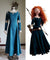 Brave Merida Classic Dress - Cosplay & Movie Costumes, Deep Blue, Teal Green-Medieval Shoppe