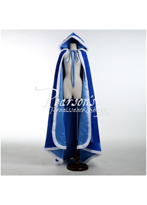 Cinderella Classic Blue Velvet Cape - Cosplay & Movie Costumes-Medieval Shoppe