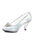 Cinderella Clear Slipper with Silver Butterfly - Women's Medieval Footware-Medieval Shoppe