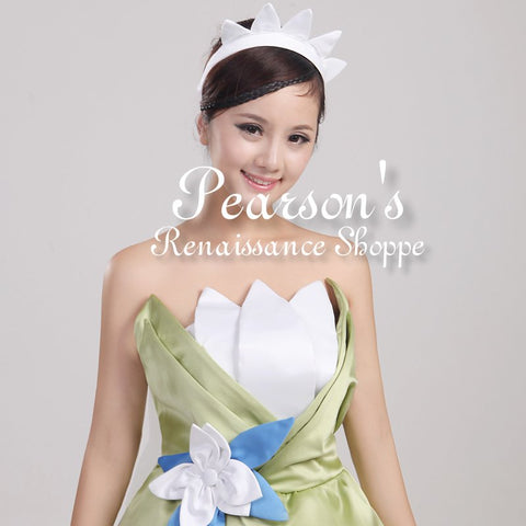 Disney Princess And The Frog Princess Tiana Dress - Cosplay & Movie Costumes-Medieval Shoppe