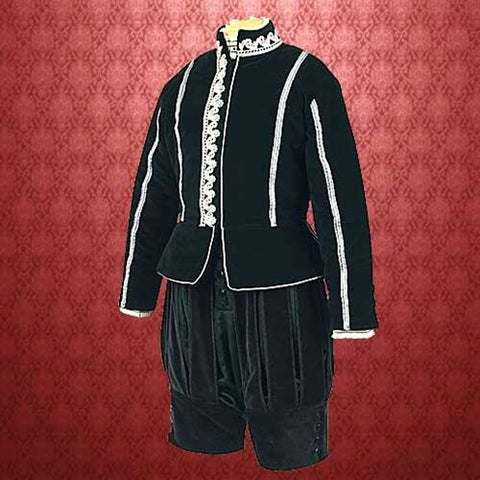 Slash Paneled Velvet Pants King Henry VIII - Pants-Breeches & Kilts-Medieval Shoppe