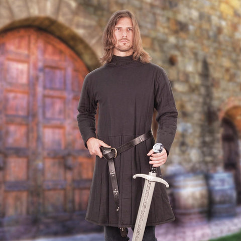 English Arming Gambeson - Jon Snow's - Black, Brown, Tunics & Gambesons-Medieval Shoppe