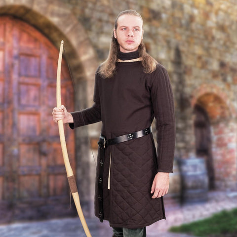 English Arming Gambeson - Jon Snow's - Black, Brown, Tunics & Gambesons-Medieval Shoppe