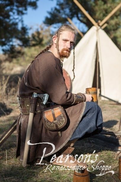 Eric The Scout Tunic - Brown, Green, Tunics & Gambesons-Medieval Shoppe