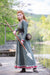 Eydis the Shieldmaiden Tunic - Medieval Dresses, Natural, Olive Green-Medieval Shoppe