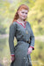Eydis the Shieldmaiden Tunic - Medieval Dresses, Natural, Olive Green-Medieval Shoppe