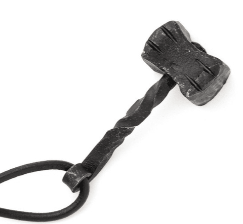 Forged Thor Hammer Pendant - Men's Medieval Jewelry & Crowns-Medieval Shoppe
