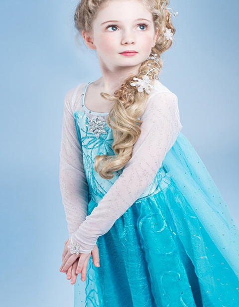 Snow Queen Elsa Children's Dress - Cosplay & Movie Costumes, Girl's Medieval Clothing & Accessories, Sales and Specials-Medieval Shoppe