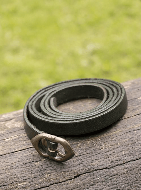Godfrey Leather Belt - Black, Brown, Dryad Green, Red, Renaissance Belts - Leather Accesssories-Medieval Shoppe