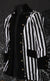 Steampunk Striped Pirate Jacket - Black/White, Brown /Black, Men's Steampunk Clothing-Medieval Shoppe