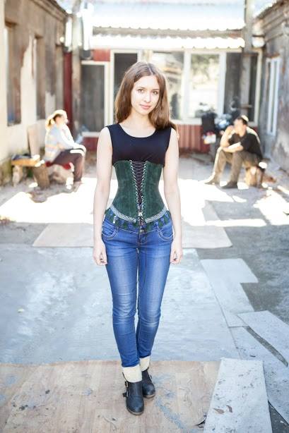 Lady of the Lake Suede Corset Belt - Bodices - Corsets - Waist Cinchers, Classic Blue, Green-Medieval Shoppe