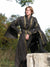 Long Medieval Flax Overcoat - Black/Gold, Black/Silver, Coats-Tabards & Brigandines, Tunics & Gambesons-Medieval Shoppe
